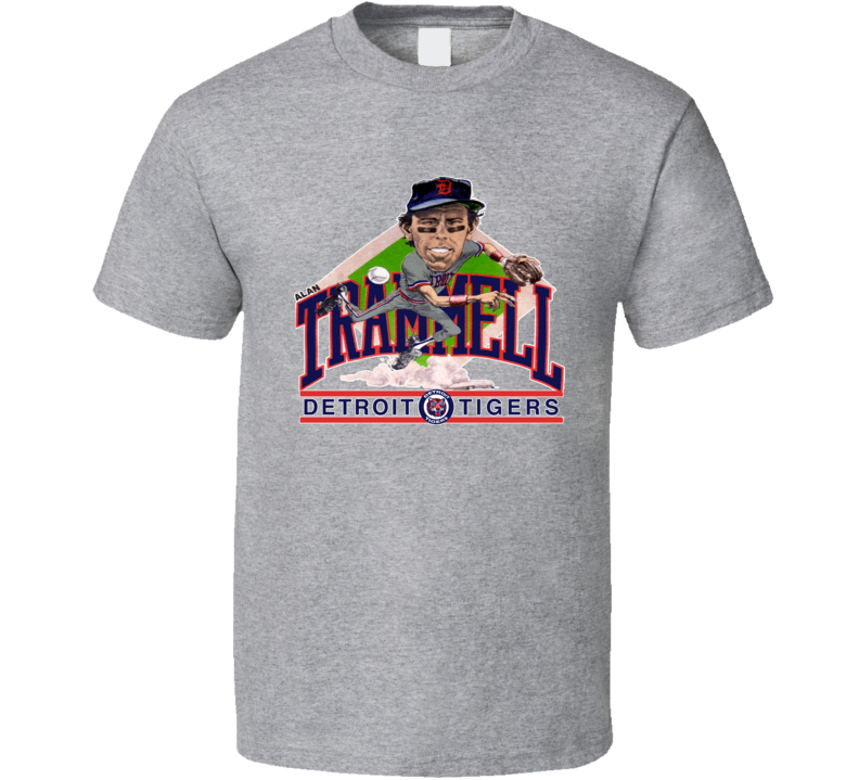 Alan Trammell Detroit Baseball Caricature T Shirt Alan Trammell Detroit Baseball Caricature T Shirt