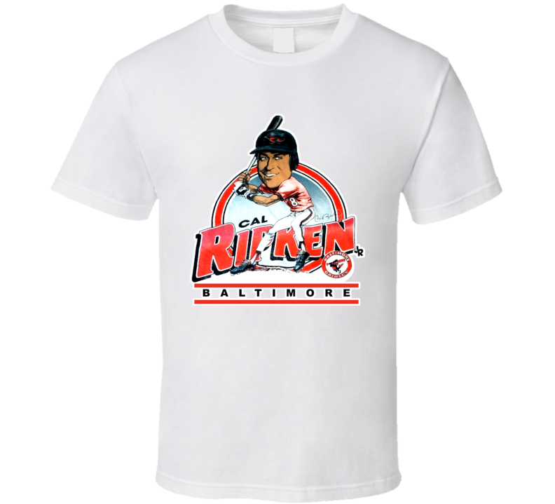 Cal Ripken Retro Baseball Caricature T Shirt Cal Ripken Retro Baseball Caricature T Shirt