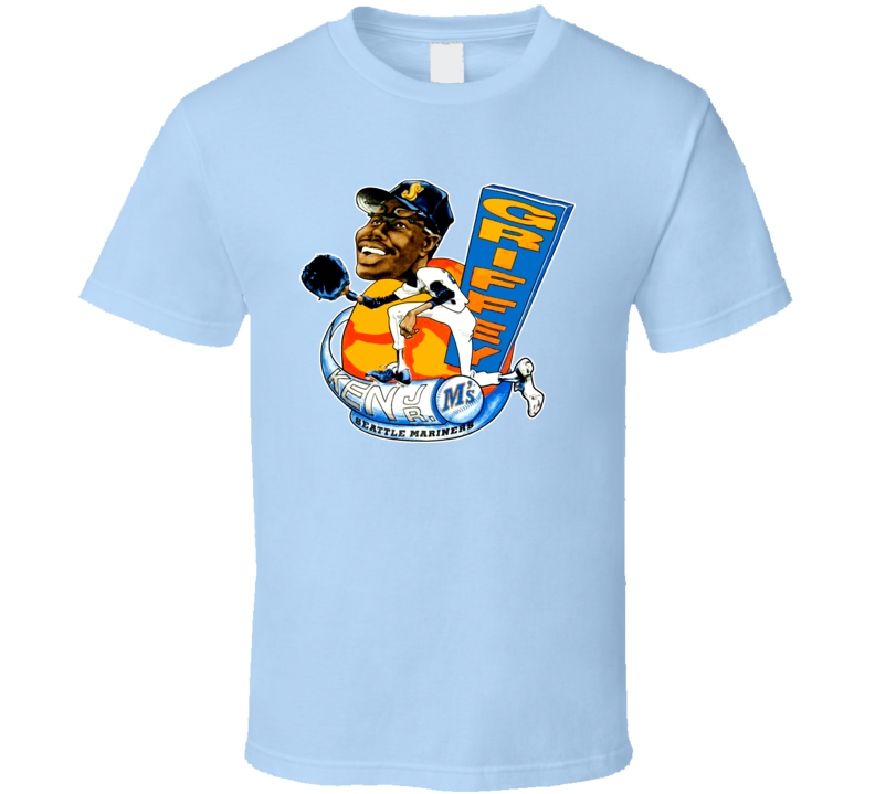 Ken Griffey Jr Retro Baseball Caricature T Shirt Ken Griffey Jr Retro Baseball Caricature T Shirt