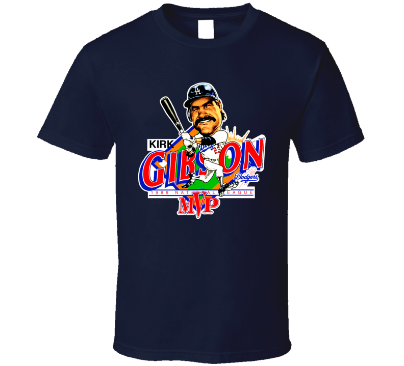 Kirk Gibson Retro Baseball Caricature T Shirt Kirk Gibson Retro Baseball Caricature T Shirt
