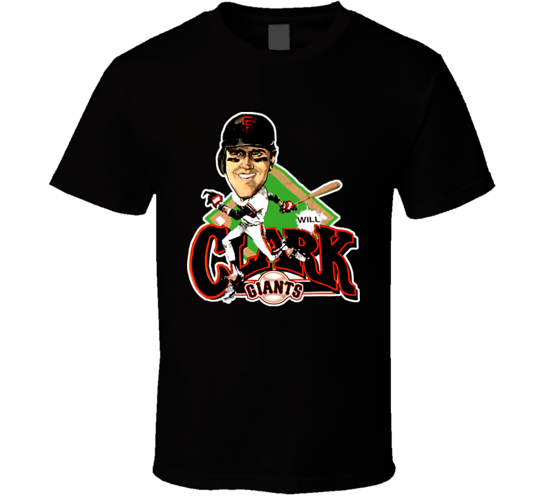 Will Clark Retro Baseball Caricature T Shirt Will Clark Retro Baseball Caricature T Shirt