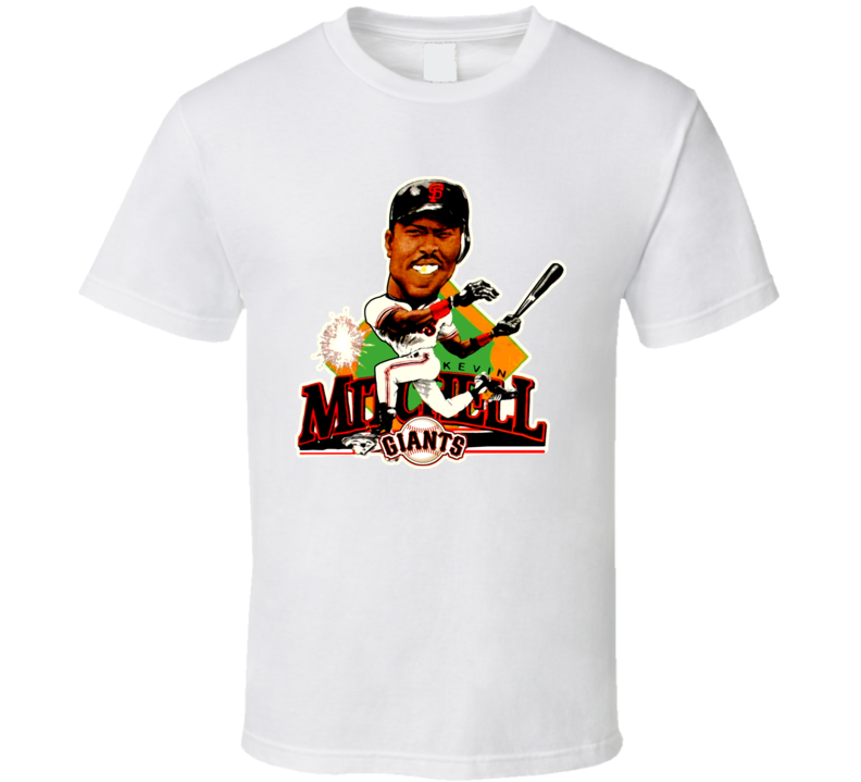 Kevin Mitchell Retro Baseball Caricature T Shirt Kevin Mitchell Retro Baseball Caricature T Shirt