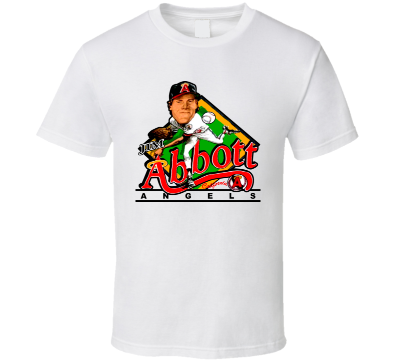 Jim Abbott Retro Baseball Caricature T Shirt Jim Abbott Retro Baseball Caricature T Shirt