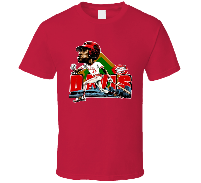 Eric Davis Retro Baseball Caricature T Shirt Eric Davis Retro Baseball Caricature T Shirt