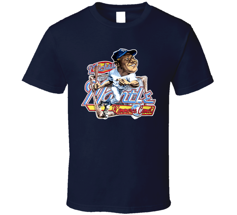 Mickey Mantle Retro Baseball Caricature T Shirt Mickey Mantle Retro Baseball Caricature T Shirt