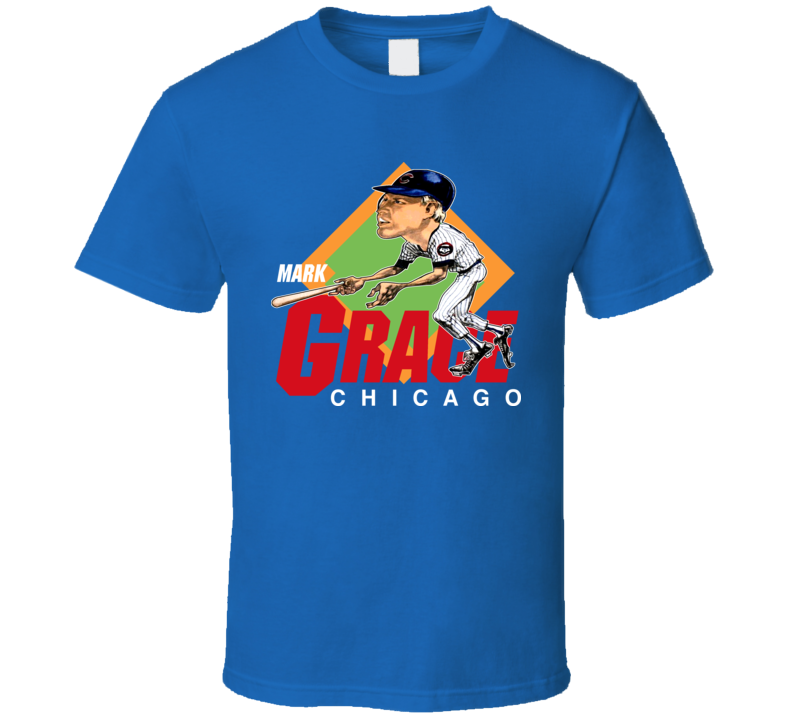 Mark Grace Retro Baseball Caricature T Shirt Mark Grace Retro Baseball Caricature T Shirt