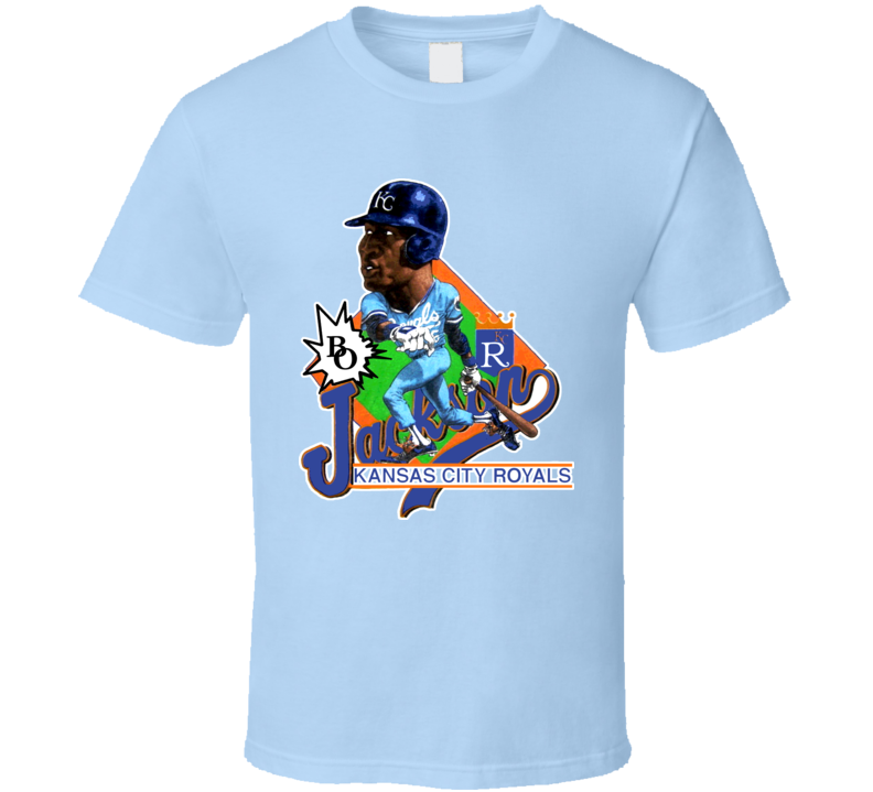 Bo Jackson Retro Baseball Caricature T Shirt Bo Jackson Retro Baseball Caricature T Shirt