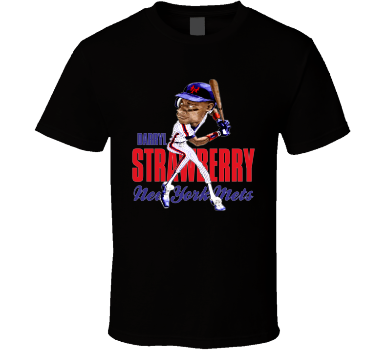 Darryl Strawberry Retro Baseball Caricature T Shirt Darryl Strawberry Retro Baseball Caricature T Shirt
