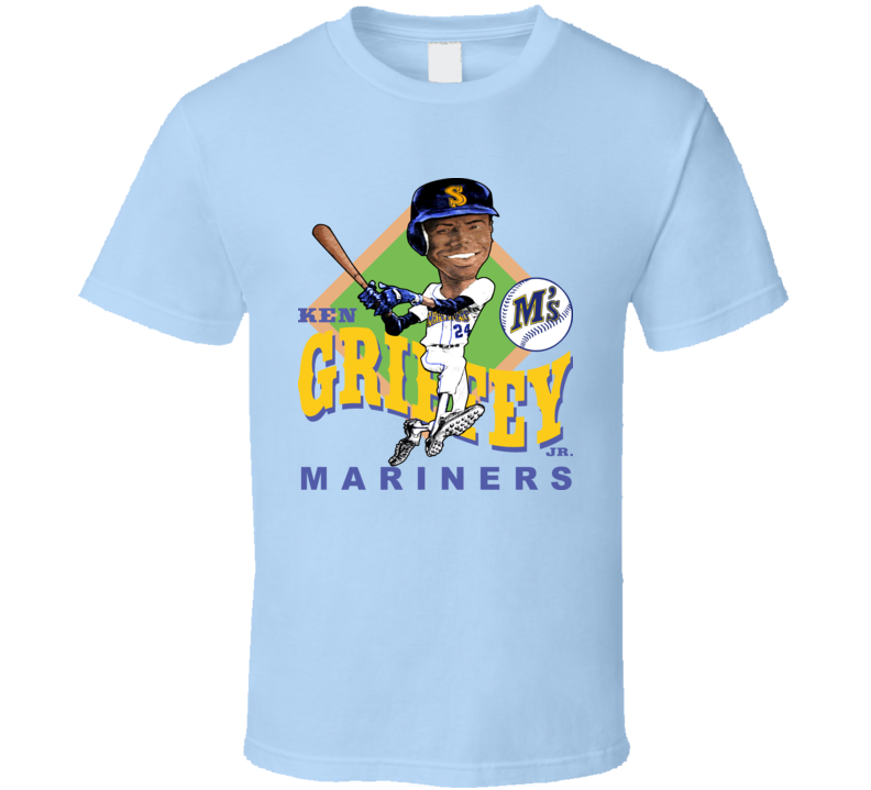 Ken Griffey Jr Retro Baseball Caricature T Shirt Ken Griffey Jr Retro Baseball Caricature T Shirt