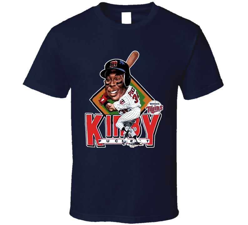 Kirby Puckett Retro Baseball Caricature T Shirt Kirby Puckett Retro Baseball Caricature T Shirt