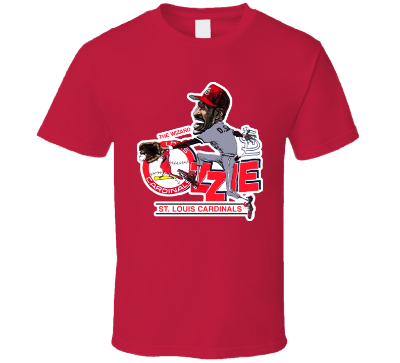 Ozzie Smith Retro Baseball Caricature T Shirt Ozzie Smith Retro Baseball Caricature T Shirt