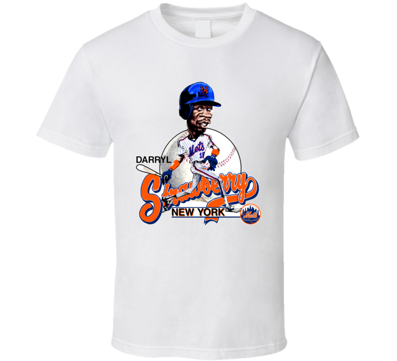 Darryl Strawberry Retro Baseball Caricature T Shirt Darryl Strawberry Retro Baseball Caricature T Shirt
