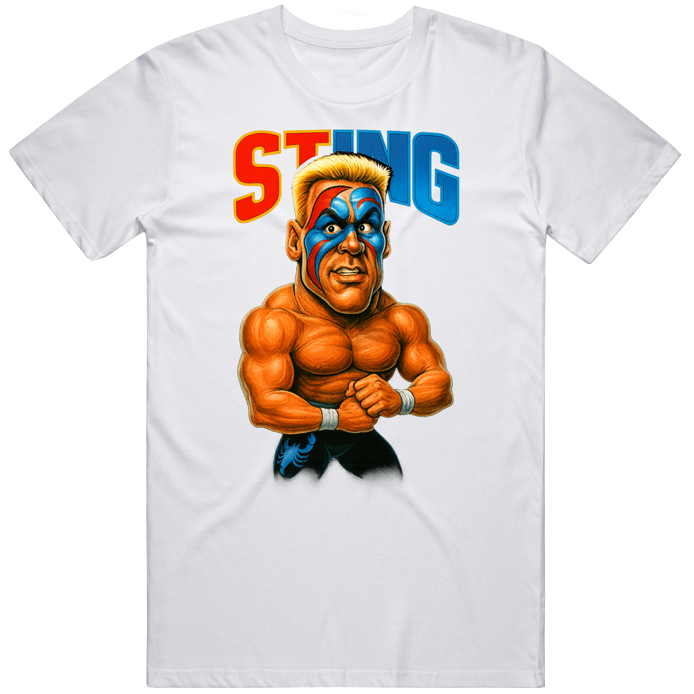 Steve Borden Sting Retro Wrestling Caricature T Shirt Steve Borden Sting Retro Wrestling Caricature T Shirt