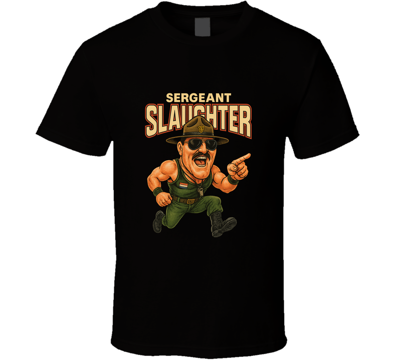 Sgt Slaughter Retro Wrestling Caricature T Shirt Sgt Slaughter Retro Wrestling Caricature T Shirt
