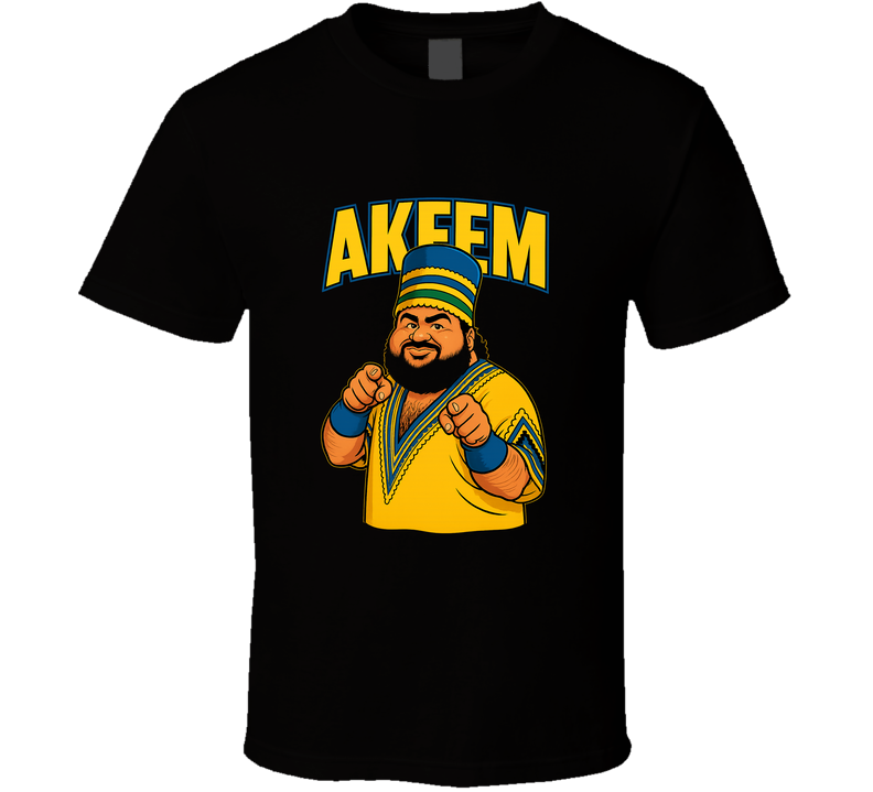 Akeem The Dream Retro Wrestling Caricature T Shirt Akeem The Dream Retro Wrestling Caricature T Shirt