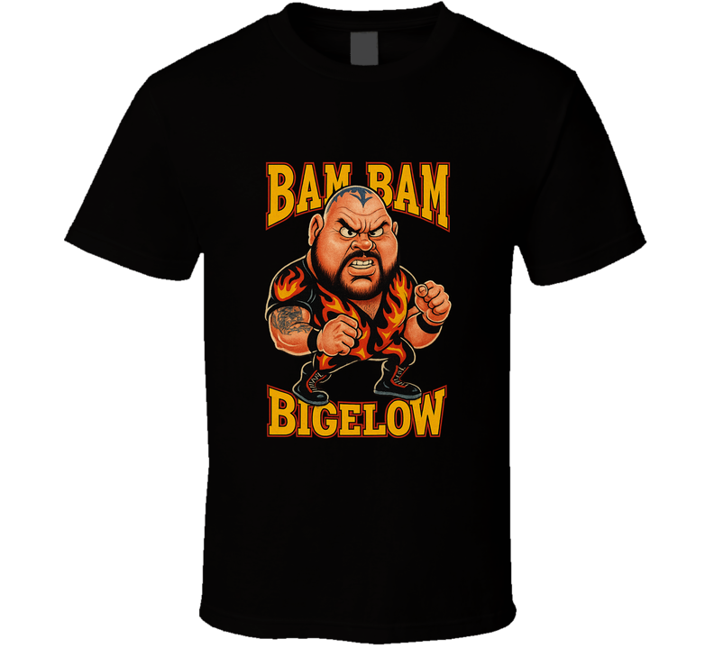 Bam Bam Bigelow Retro Wrestling Caricature T Shirt Bam Bam Bigelow Retro Wrestling Caricature T Shirt