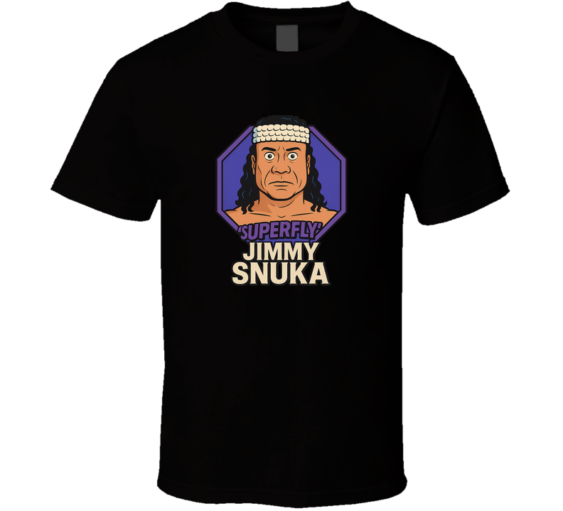 Jimmy Superfly Snuka Retro Wrestling Cartoon T Shirt