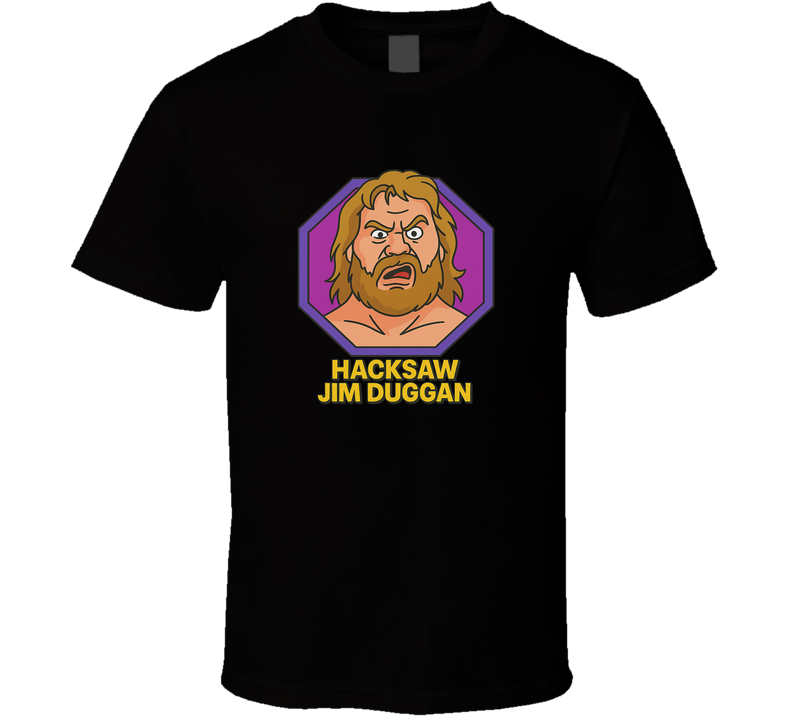 Hacksaw Jim Duggan Retro Wrestling Cartoon T Shirt