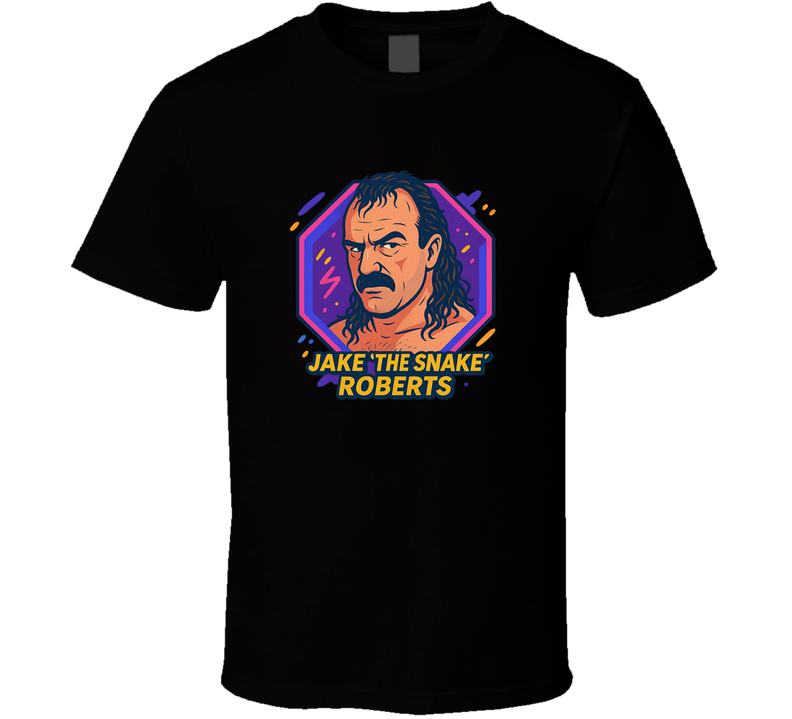 Jake The Snake Roberts Retro Wrestling Cartoon T Shirt