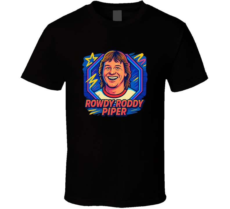 Rowdy Roddy Piper Retro Wrestling Cartoon T Shirt