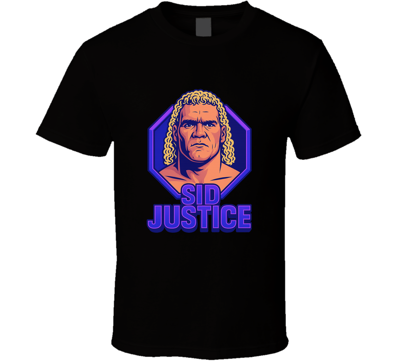 Sid Justice Retro Wrestling Cartoon T Shirt