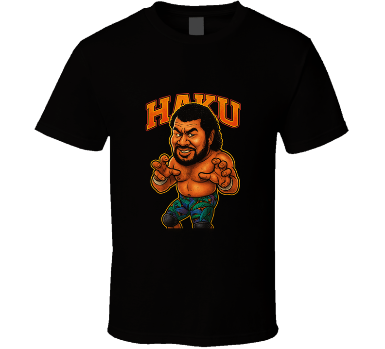Haku Retro Wrestling Legend Caricature T Shirt