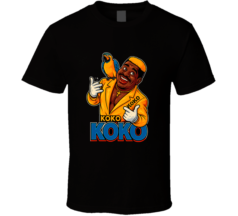 Koko B Ware Retro Wrestling Legend Caricature T Shirt