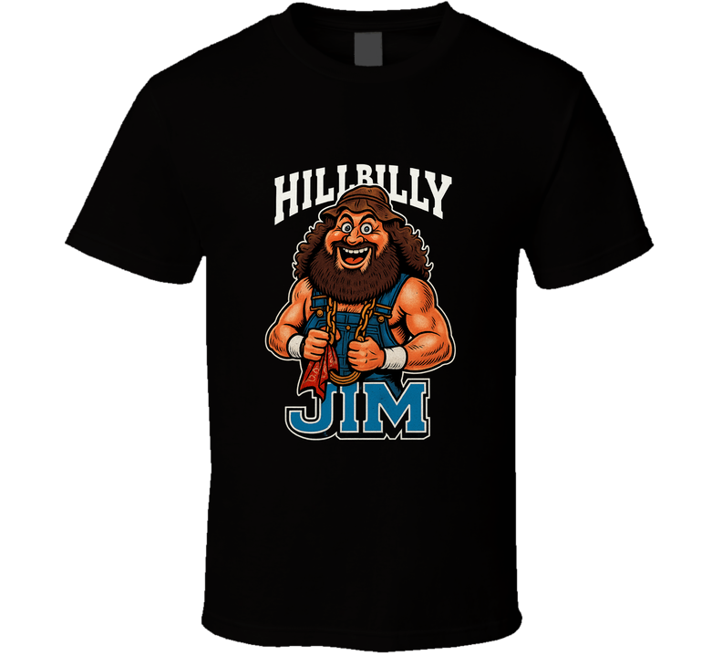 Hillbilly Jim Retro Wrestling Legend Caricature T Shirt