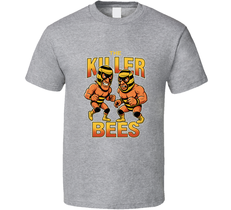 The Killer Bees Retro Wrestling Legend Caricature T Shirt