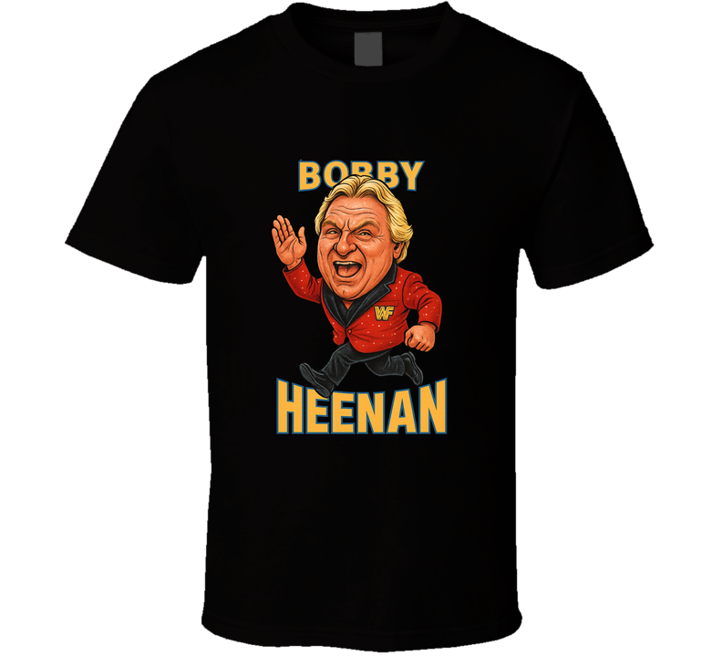 Bobby The Brain Heenan Manager Retro Wrestling Legend Caricature T Shirt