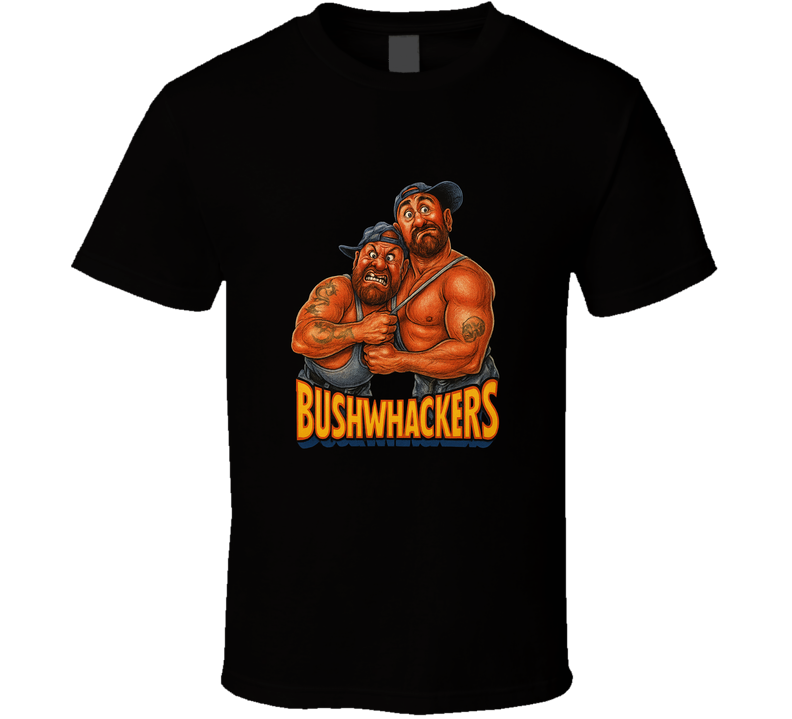 The Bushwhackers Tag Team Retro Wrestling Legend Caricature T Shirt