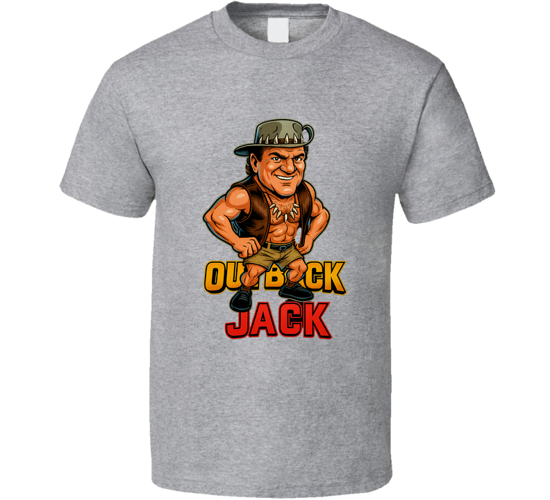 Outback Jack Retro Wrestling Legend Caricature T Shirt