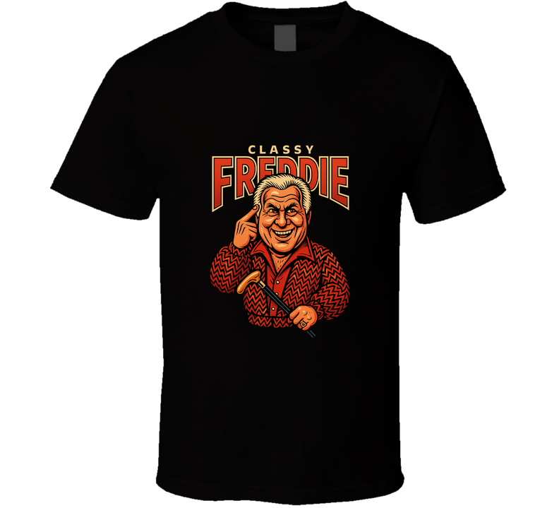 Classy Freddie Blassie Retro Wrestling Legend Caricature T Shirt