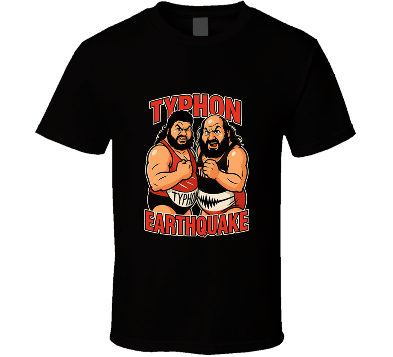 The Natural Disasters Tag Team Retro Wrestling Legend Caricature T Shirt