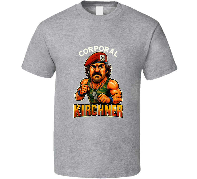 Corporal Kirchner Classic Retro Wrestling Legend Caricature T Shirt