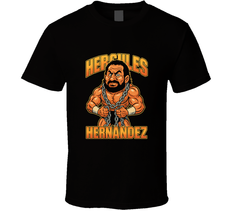 Hercules Hernandez Retro Wrestling Legend Caricature T Shirt