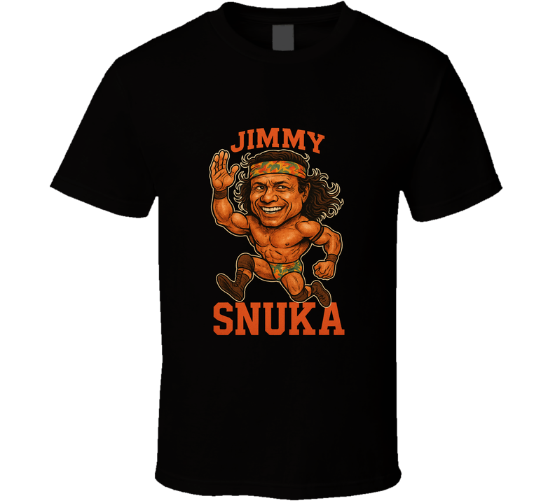 Jimmy Superflu Snuka Retro Wrestling Legend Caricature T Shirt
