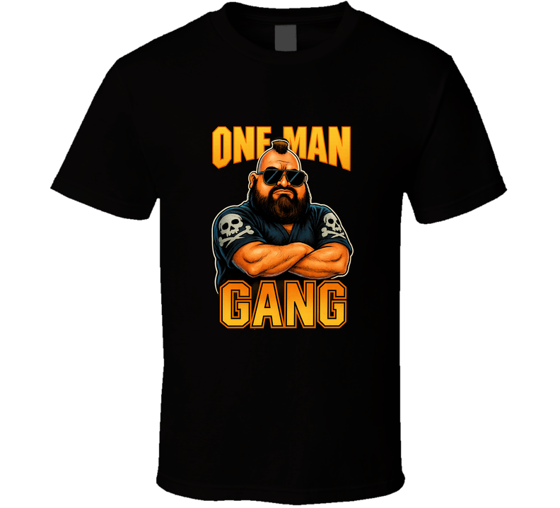 One Man Gang Retro Wrestling Legend Caricature T Shirt
