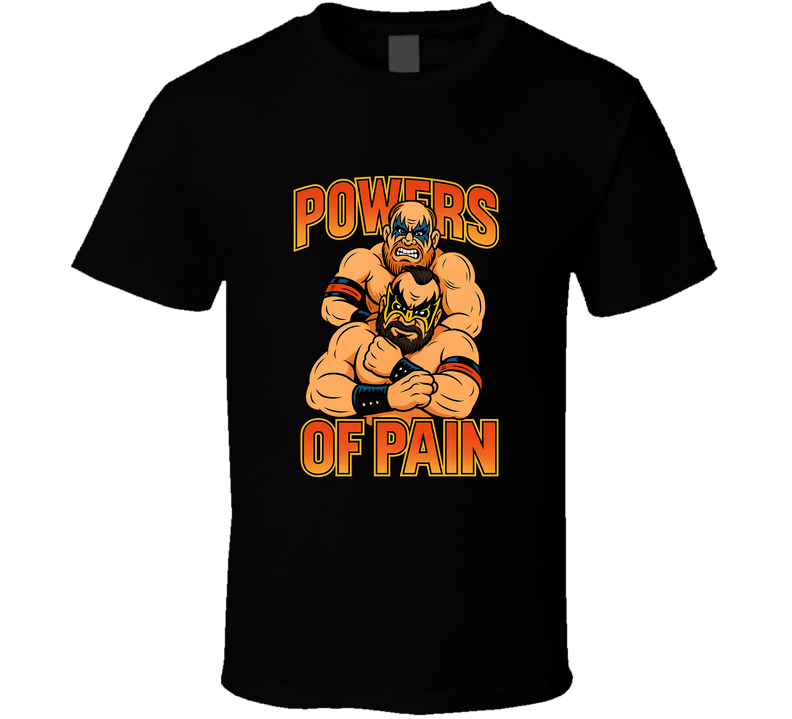 Powers Of Pain Retro Wrestling Legend Caricature T Shirt