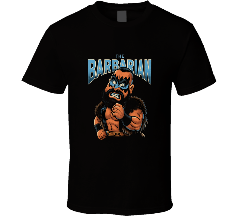 The Barbarian Retro Wrestling Legend Caricature T Shirt