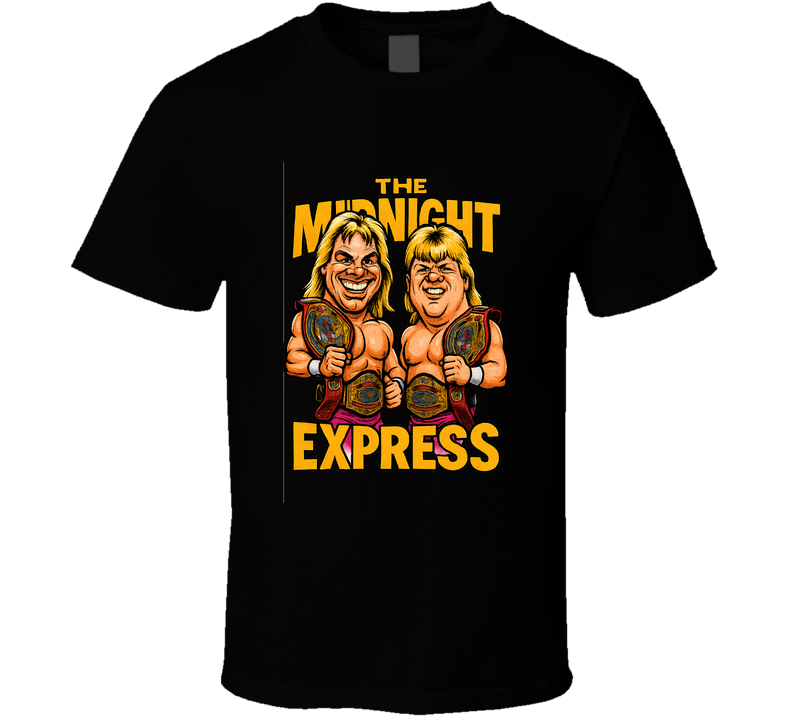 The Midnight Express Tag Team Retro Wrestling Legend Caricature T Shirt