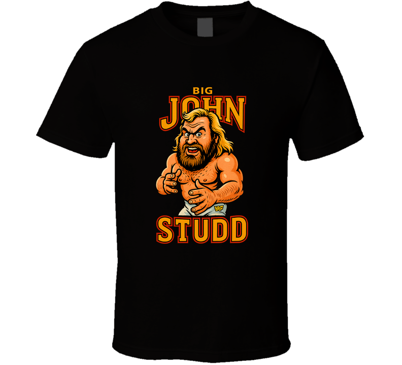 Big John Studd Retro Wrestling Legend Caricature T Shirt