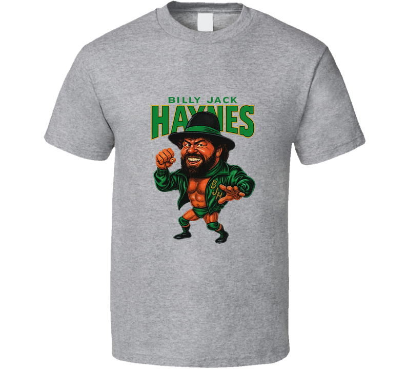 Billy Jack Haynes Classic Retro Wrestling Legend Caricature T Shirt