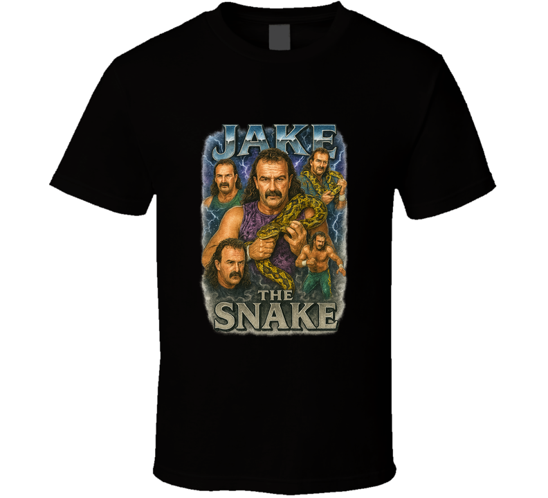 Jake The Snake Roberts Retro Legends Tribute Wrestling T Shirt