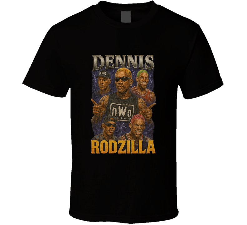 Dennis Rodman Retro Legends Tribute Wrestling T Shirt