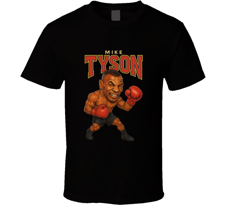 Mike Tyson Retro Boxing Caricature T Shirt