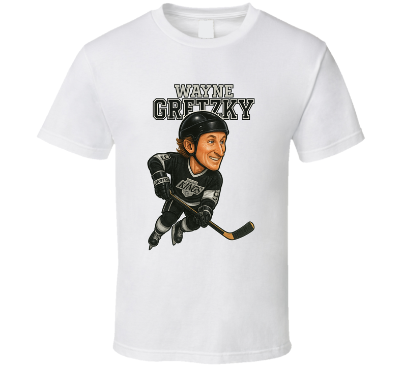 Wayne Gretzky Los Angeles Retro Hockey Caricature T Shirt Wayne Gretzky Los Angeles Retro Hockey Caricature T Shirt