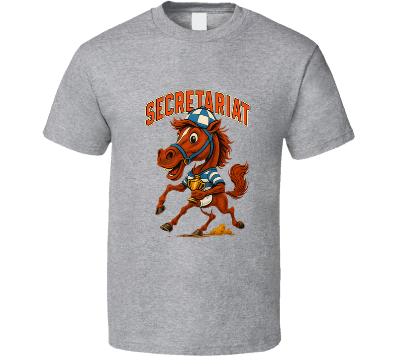 Secretariat Triple Crown Horse Racing Caricature T Shirt