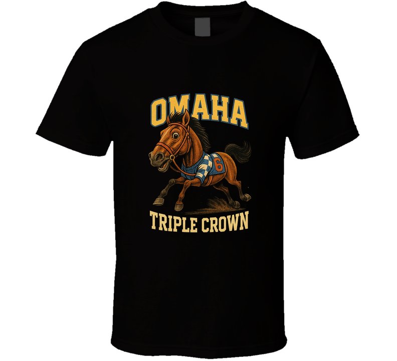 Omaha Horse Racing Legend Triple Crown Winner Caricature T Shirt