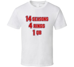 14 Seasons 4 Rings 1 Quaterback New England Football T Shirt 14716714